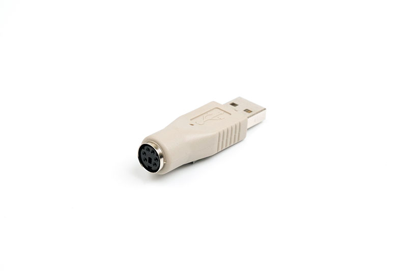 Mini Din 6P/Female to USB A/Male Adapter