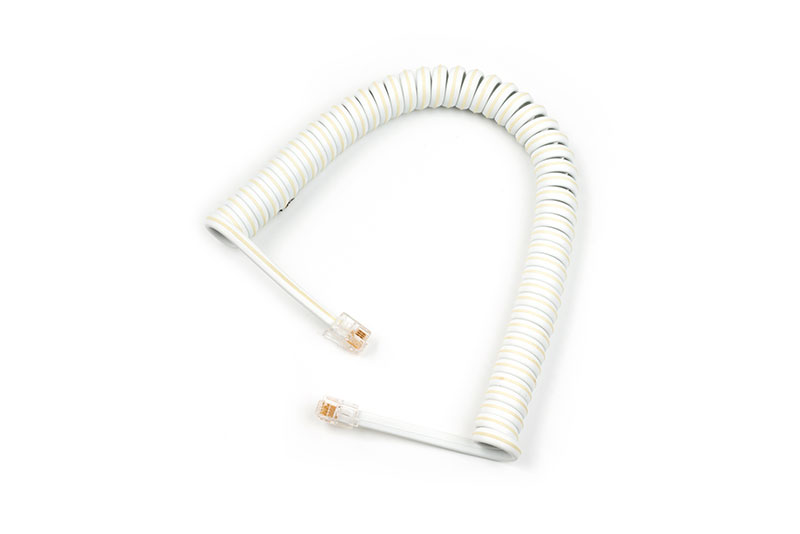 RJ22 4P4C Coiled Cable