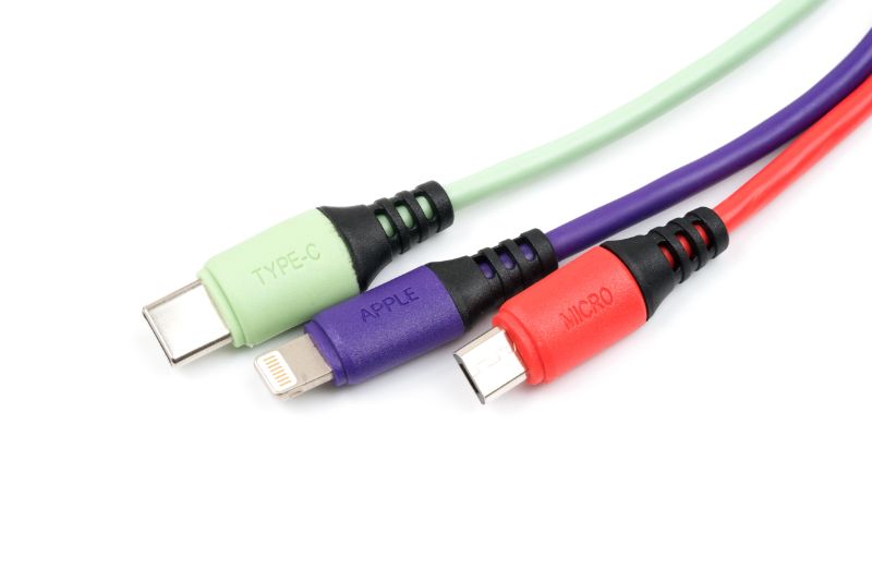 USB-A TO USB-C, USB MICRO-B, LIGHTNING, USB 2.0