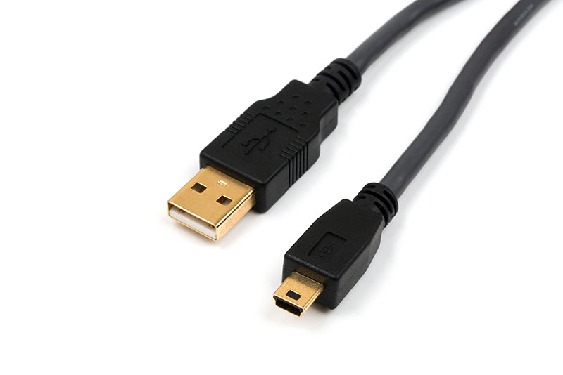 USB 2.0 A TO MINI-B, W/FERRITE CORE